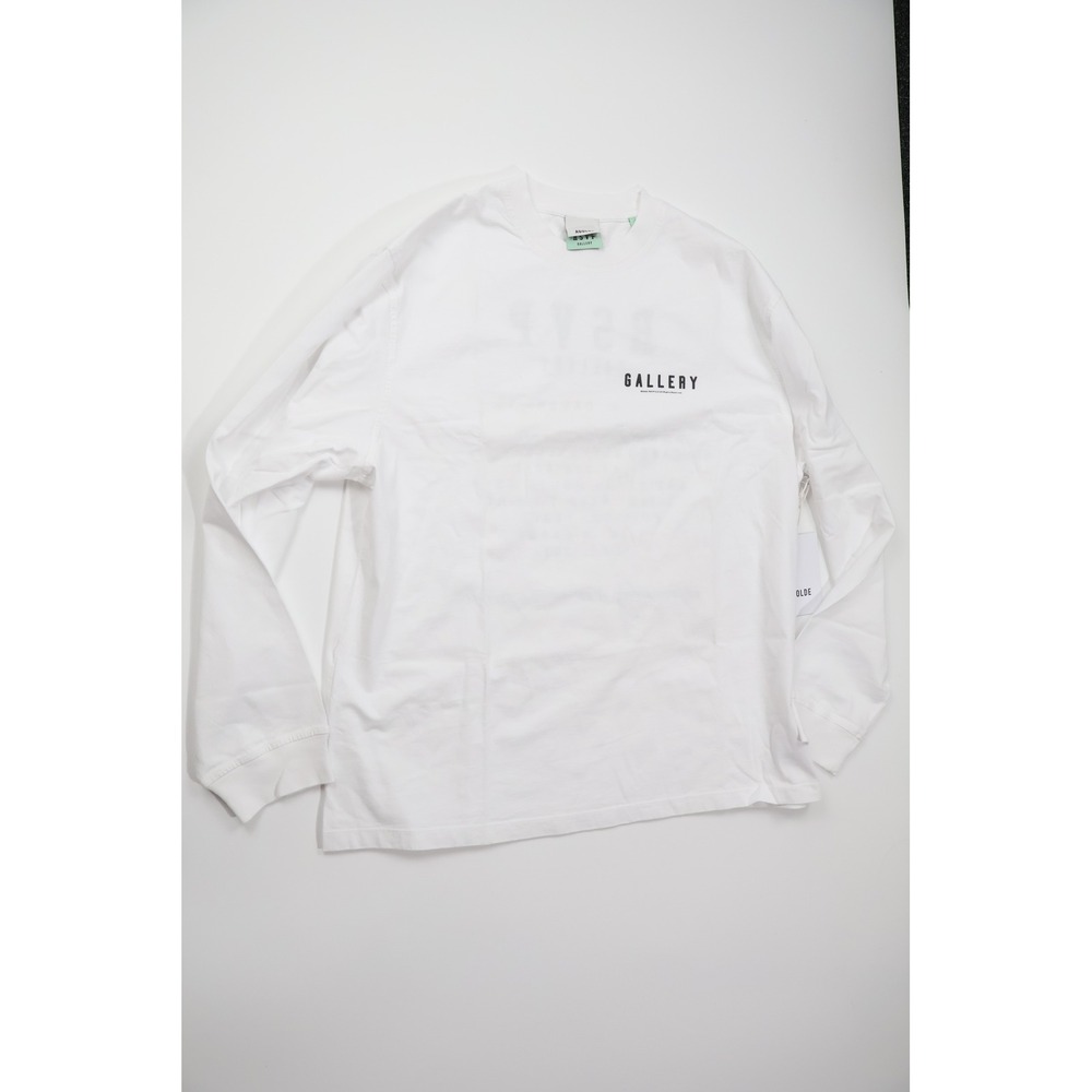 AGOLDE RSVP Gallery Long Sleeve Mock Neck Shirt L White Cotton Streetwear Casual